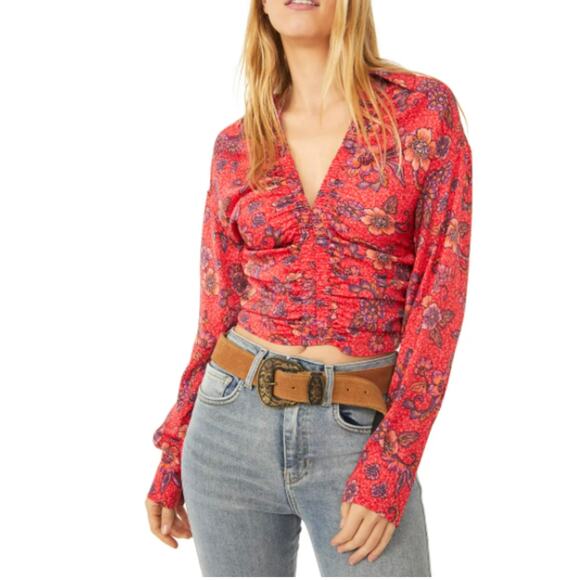 Free People Tops - Free People I Got You Printed Top Sz L